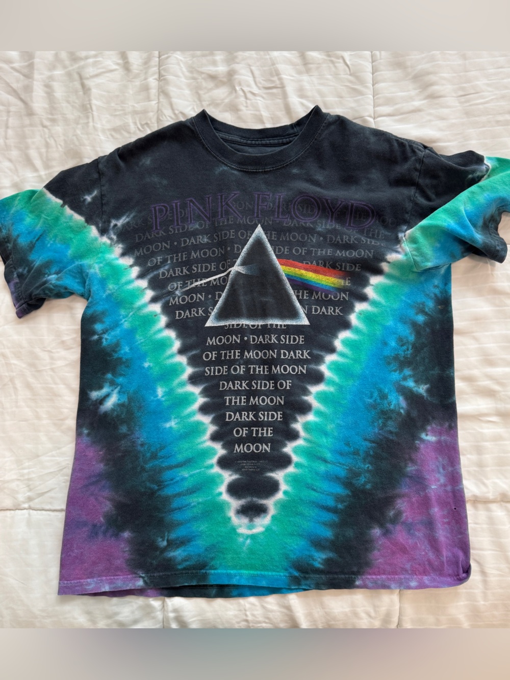 Tie-Dye Graphic Tee with Multicolor Spiral